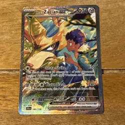 Pokemon TCG Hop's Zacian EX Card 186/159 Scarlet and Violet Journey Together - Image 1