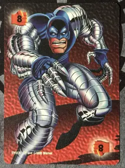 Fleer 1995 OverPower Marvel - FIGHTING 8 Cyber Power Card Rare - Image 1
