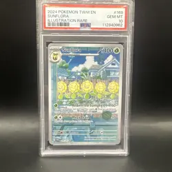 Pokemon Twilight Masquerade Sunflora Illustration Card 169/167 PSA 10 - Image 1