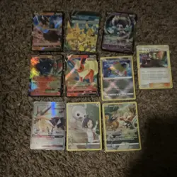 Pokemon TCG Sun & Moon Mixed Lot 10 Holo Foil Full Art Cards Pikachu Flareon GX - Image 1