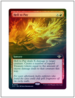 1x Hell To Pay, Extended Art Foil, Magic the Gathering MTG NM - Image 1