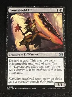 MTG Lorwyn Eclipsed Iron-Shield Elf 0108 NM - Image 1