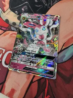 Pokemon TCG Sylveon GX Sm-Guardians Rising 92/145 Full Art Ultra Rare Holo 200HP - Image 4