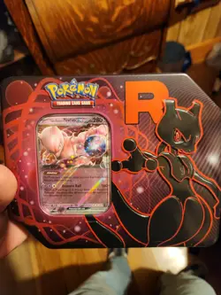 Pokemon Team Rockets Mewtwo EX 216 Promo Card Plus Tin (No Packs) - Image 1