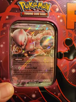 Pokemon Team Rockets Mewtwo EX 216 Promo Card Plus Tin (No Packs) - Image 2