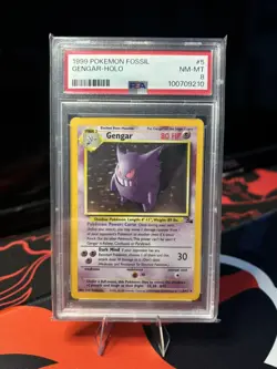 1999 Pokemon Fossil Gengar Holo Rare #5 PSA 8 NM-MT - Image 1