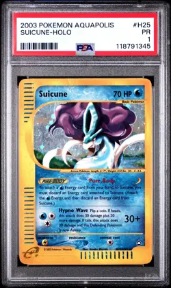 2003 POKEMON AQUAPOLIS #H25 SUICUNE-HOLO PSA 1 - Image 1