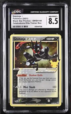 CGC 8.5 GRENINJA GOLD STAR SWSH144 CELEBRATIONS BLACK STAR PROMO ETB POKEMON - Image 1