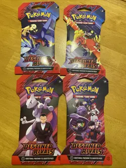 4 Factory Sealed Destined Rivals Sleeved Booster Pack Pokemon Scarlet & Violet - Image 1