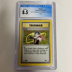 Pokemon Gym Challenge Koga 1st Edition #19 Full Holo - CGC 8.5 NEAR MINT / MINT+ - Image 1