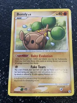 Pokemon TCG Bonsly 71/130 - 2007 Diamond & Pearl - Non Holo - Image 1