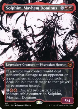 Solphim, Mayhem Dominus (Borderless Ichor) [Phyrexia: All Will Be One] - Image 1