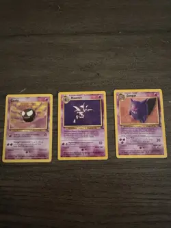 Pokemon TCG Gastly, Haunter & Gengar Fossil Set Lot - Image 1