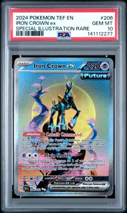 Iron Crown EX 206/162 Special Illustration Rare Pokemon PSA 10 *277 - Image 1