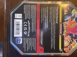 Pokemon Mega Charizard ex Factory Sealed Tin Box - Charizard X - 4 Booster Packs - Image 2
