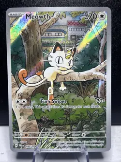 Pokemon TCG Phantasmal Flames Meowth #106/094 Illustration Rare NM - Image 1