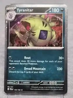 Tyranitar Cosmos Holo 135/193 Pokemon Paldea Evolved Near Mint - Image 1