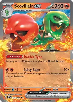 Scovillian EX 0372/191 Double Rare Card - Surging Sparks Set - Pack Fresh - Image 1