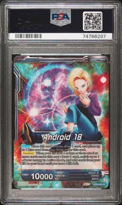 PSA 10 Android 18, Impenetrable Rushdown Pre-Release Dragonball Super Card - Image 2
