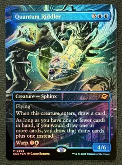 MTG Quantum Riddler (Borderless) Foil Edge of Eternities Regular #305 Magic EOE - Image 1