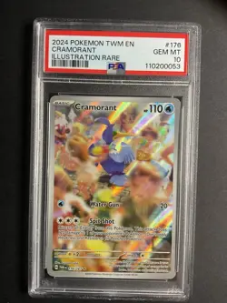 Cramorant 176 PSA 10 2024 Pokemon TWM EN Illustration Rare - Image 1