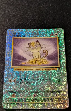 Pokemon LEGENDARY COLLECTION - #53/110 Meowth - Reverse Holo - ENG - Damaged - Image 4
