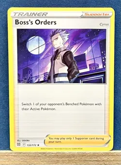 POKEMON BATTLE ACADEMY TRAINER BOSS'S ORDERS 132/172 RARE CYRUS - Image 1