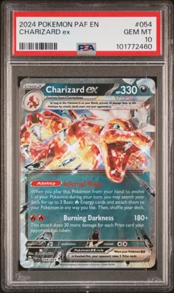 2024 POKEMON PAF EN-PALDEAN FATES #054 CHARIZARD EX PSA 10 - Image 1