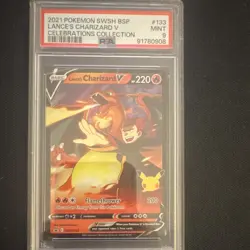 Pokemon Lance's Charizard V SWSH133 Promo Sword & Shield Holo PSA 9 - Image 1