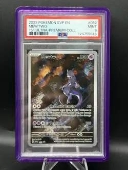 PSA 9 Mint 2023 Pokemon SVP EN Mewtwo #052 151 Ultra-Premium Collection - Image 1