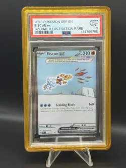 PSA 9 Mint 2023 Pokemon Eiscue EX Obsidian Flames #222 Special Illustration Rare - Image 1