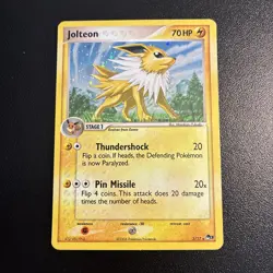 2006 Jolteon 3/17 POP Series 3 LP Holo Rare English Pokemon TCG - Image 1