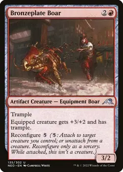 [MTG] Bronzeplate Boar (135) (NEO) LP-HP - Image 1