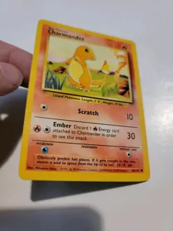 Pokemon TCG Charmander Base Set, Unlimited Common Card 46/102, 1999 Vintage Euc - Image 1