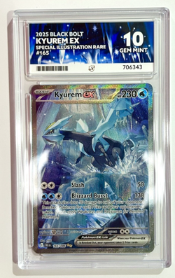 Kyurem EX 165/086 Black Bolt SIR ACE 10 GEM MINT PERFECT SUBGRADES Pokemon TCG - Image 1
