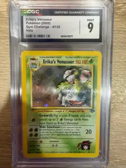 CGC 9 MINT Erika's Venusaur 2000 Gym Challenge 4/132 Holo Pokemon Card - Image 1