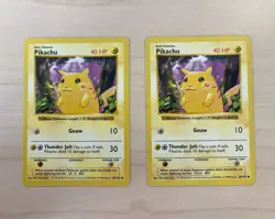 ⚡ Pokemon TCG Pikachu Red Cheeks 58/102 Shadowless Base Set 1999 Lot Of 2⚡ - Image 1