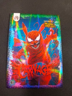 Carnage (Pikachu) #107 - Galaxy Holo - Electric Pikachu Cosplay - Pokemon - Image 1