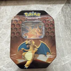 Pokemon TCG Hidden Fates Tin Charizard-GX Brand New & Sealed (Sun Damages Tin) - Image 1