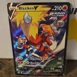 Pokemon TCG Blaziken V Ultra Rare Holo TG14/30 Silver Tempest Rapid Strike 210 … - Image 1