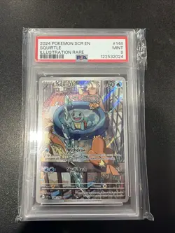 2024 Pokemon Squirtle Illustration Stellar Crown #148 PSA 9 - Image 1