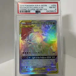 PSA 8 2019 Pokemon Solgaleo & Lunala GX Secret Rare 254/236 Cosmic Eclipse - Image 1