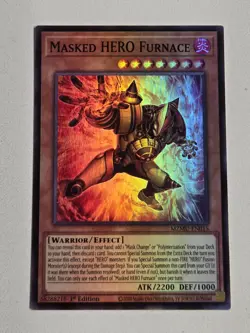 Masked HERO Furnace MZMU-EN015 Super Rare Yugioh Maze of Muertos 1st Edition NM - Image 1