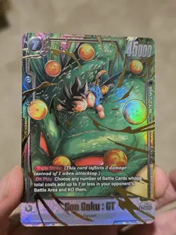 Dragon Ball Super card game Son Goku GT alt art scr secret rare FB07-122 mint - Image 1