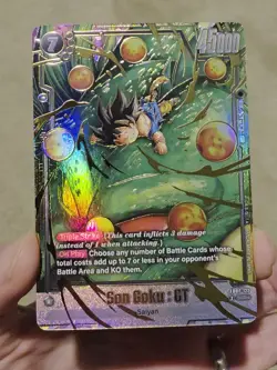 Dragon Ball Super card game Son Goku GT alt art scr secret rare FB07-122 mint - Image 2