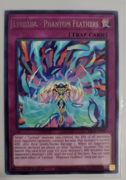 YuGiOh Trap Card Lyrilusc - Phantom Feathers LED8-EN041 1st Edition Rare - Image 1