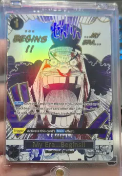 One Piece CCG My Era...Begins!! Blackbeard OP09-096 Event Holo Card Stock card - Image 1
