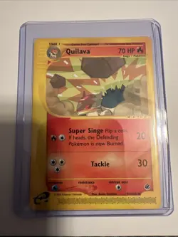 Pokemon TCG Quilava Reverse Holo Card 91/165 Expedition Base Set - NM/LP - Image 1
