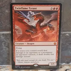 MTG Twinflame Tyrant Foundations Regular Mythic Rare Card - Image 1
