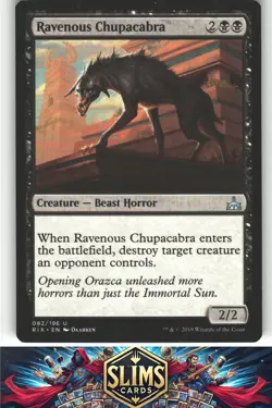 Ravenous Chupacabra - Rivals of Ixalan - MTG - Uncommon - #82 - NM - Image 1